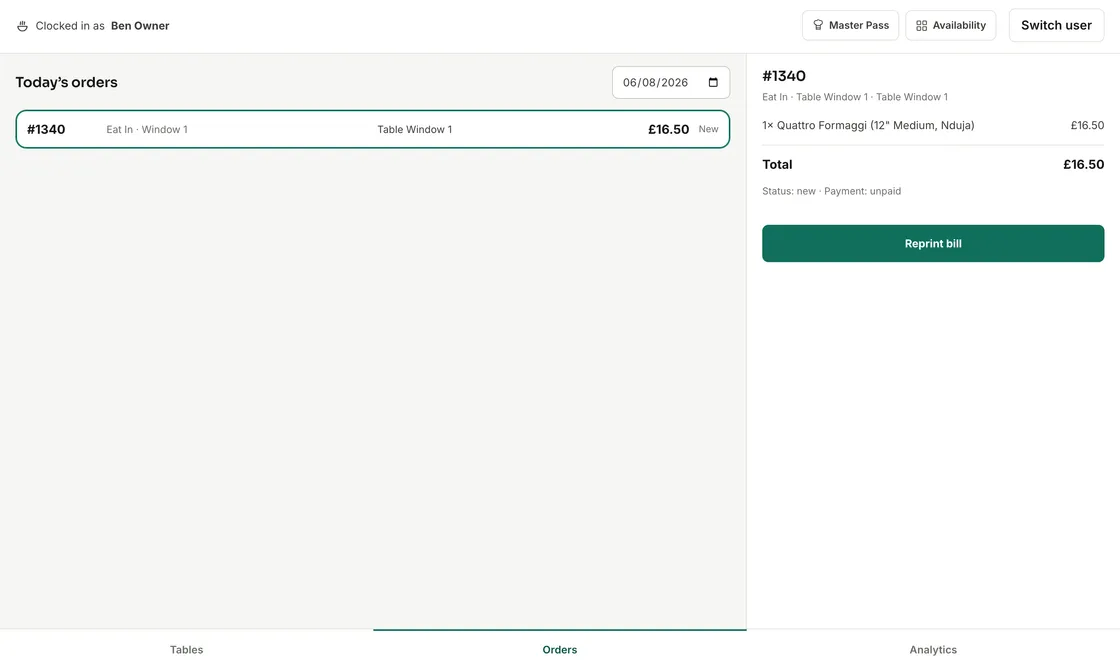 Nomvo EPOS order list